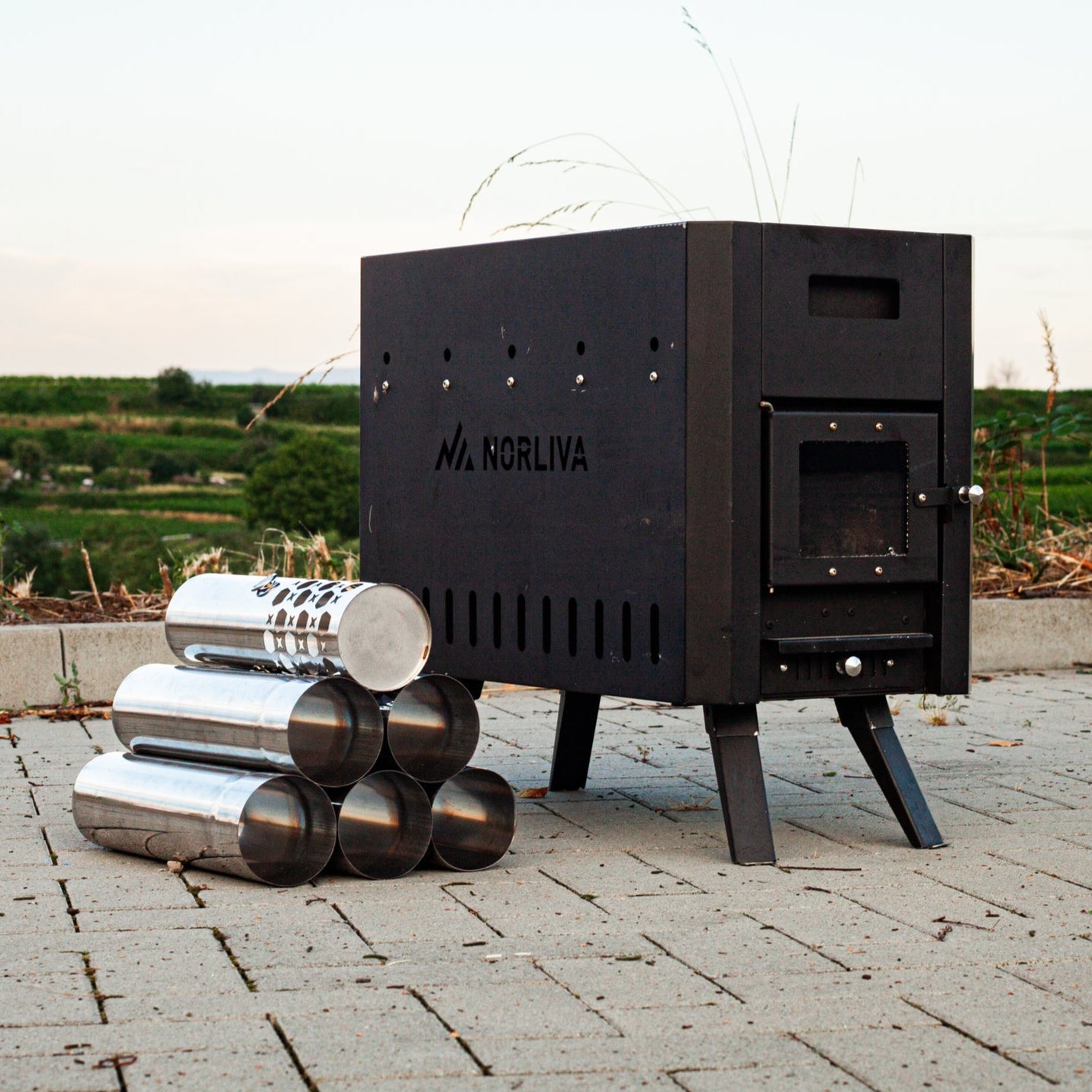 Mobiles Saunazelt Fjorden mit Saunaofen