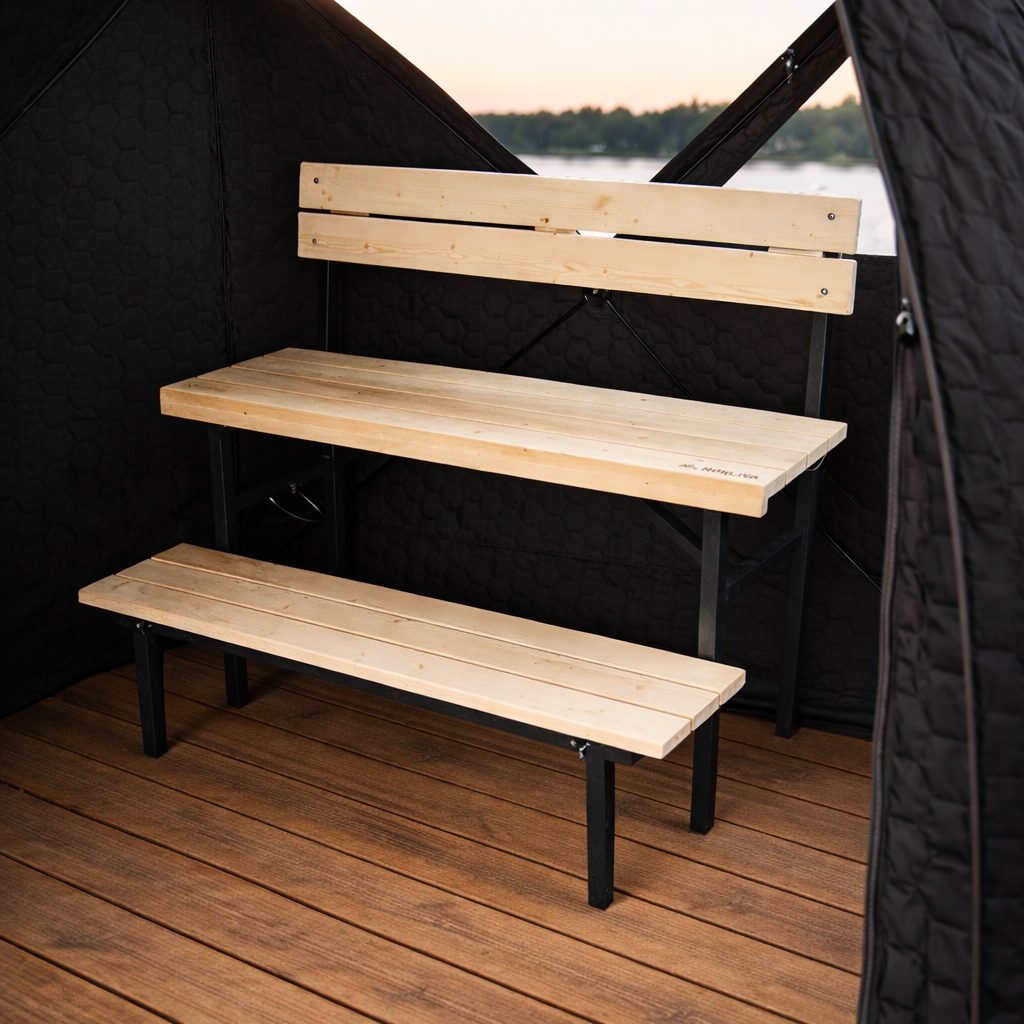 Saunabank zweistufig, faltbar