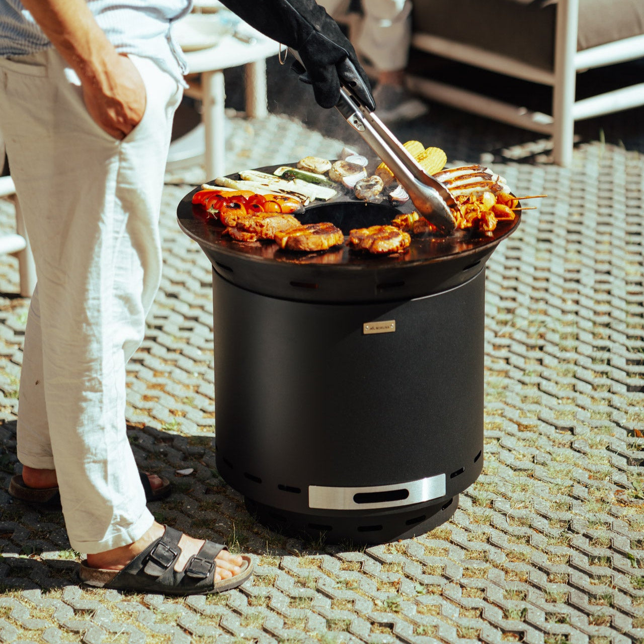 Feuerplatten-Grill, Plancha-Aufsatz Skara
