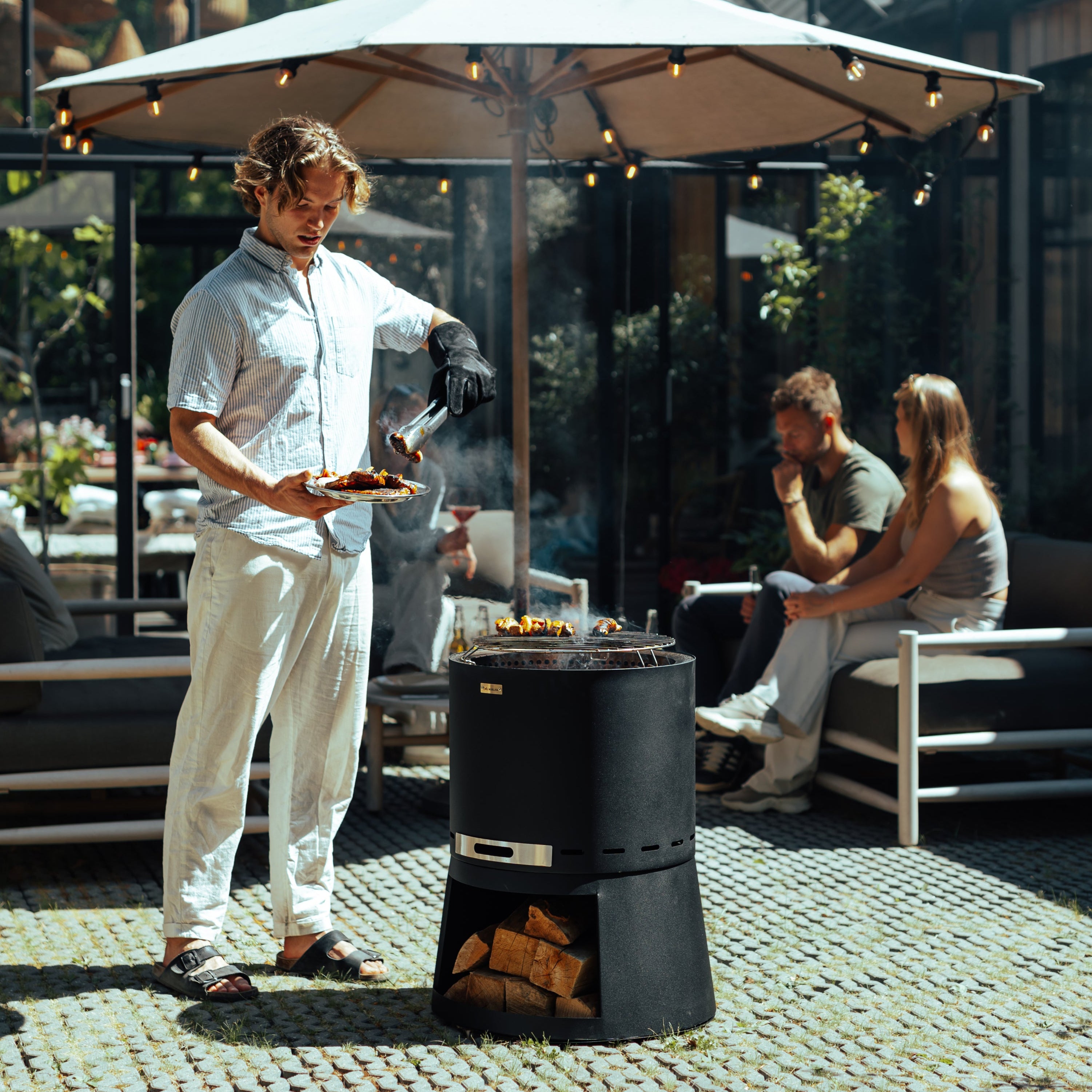 Set: Skara Pluss + Deckel + Grillrost