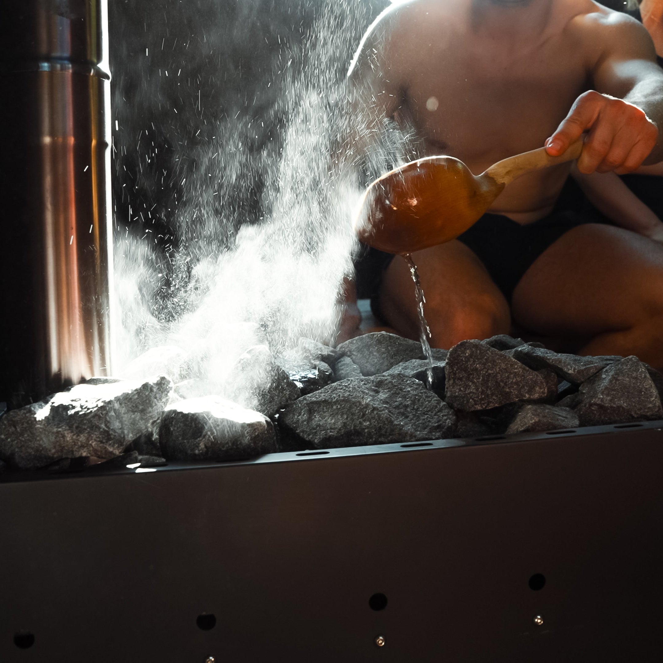 Sauna-Zubehör: Saunasteine, Saunaeimer+Kelle, Thermometer, Saunasanduhr
