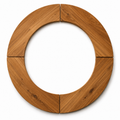 Set: Holzumrandung Aska, 4 Elemente