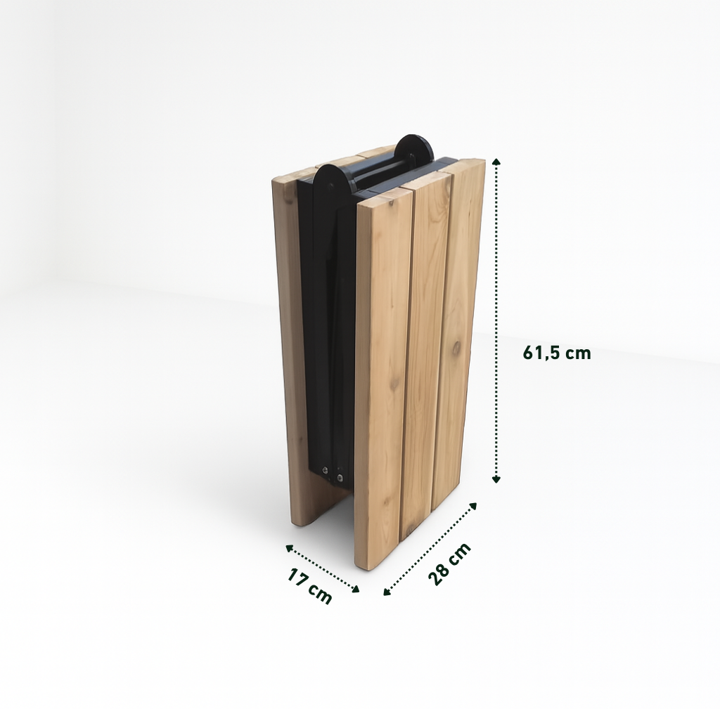 Saunabank aus Zedern-Holz, faltbar