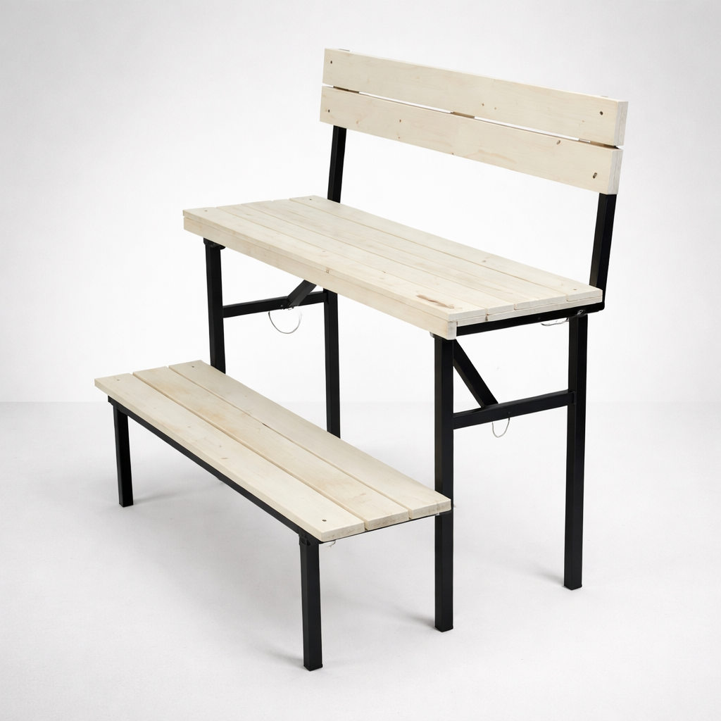 Saunabank zweistufig, faltbar