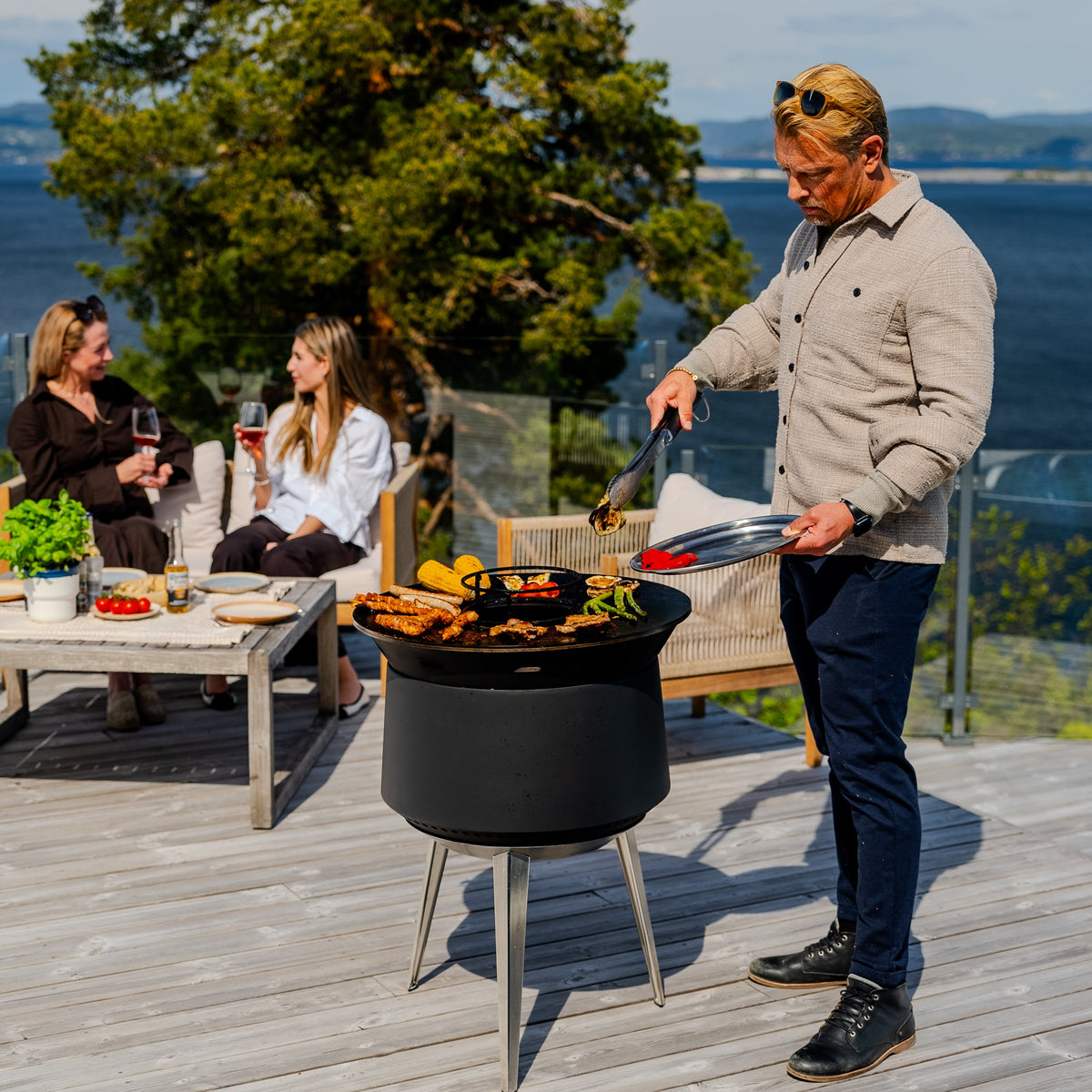 Set: Juna Pluss + Feuerplatten-Grill + Deckel