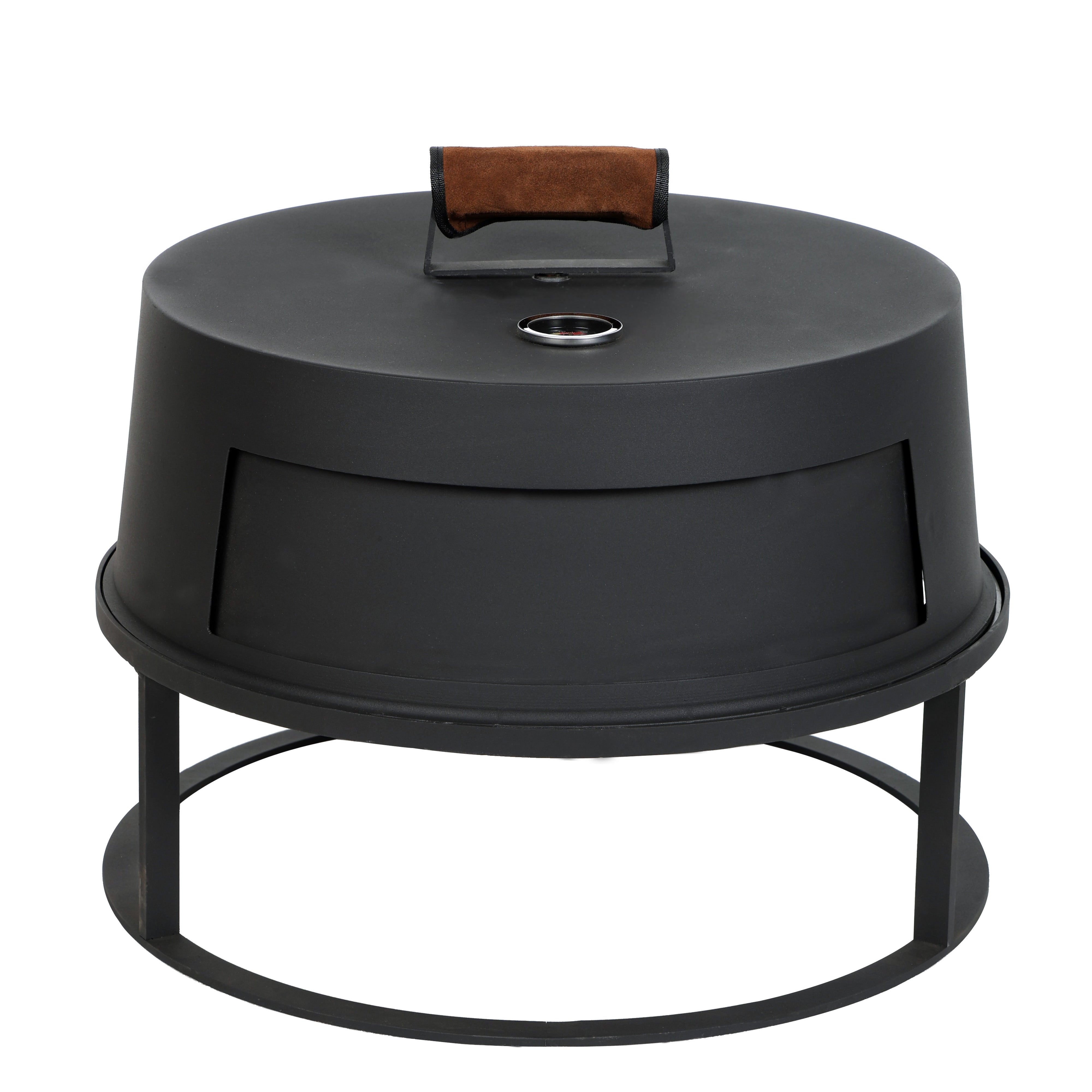 Set: Skara + Deckel + Feuerplatten-Grill + Pizzaofen-Aufsatz