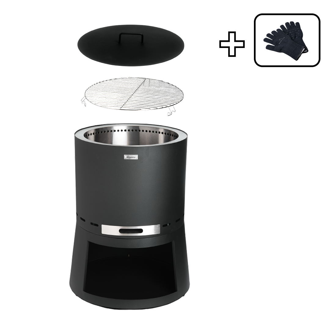 Set: Skara Pluss + Deckel + Grillrost
