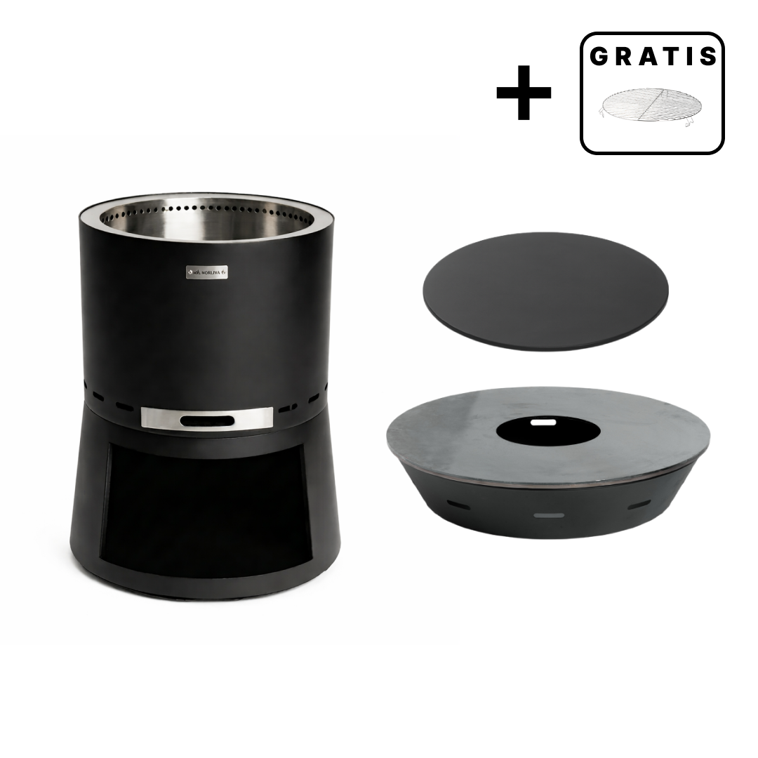 Set: Skara Pluss + Feuerplatten-Grill + Deckel